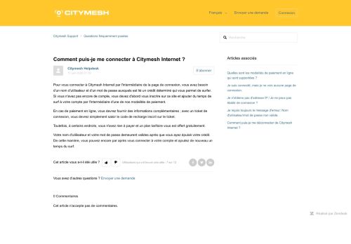 
                            4. Comment puis-je me connecter à Citymesh Internet - Citymesh Support