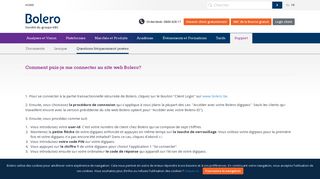 
                            5. Comment puis-je me connecter au site web Bolero? | Bolero