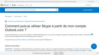 
                            12. Comment puis-je utiliser Skype à partir de mon compte Outlook.com ...
