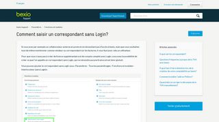 
                            6. Comment saisir un correspondant sans Login? – bexio Support