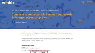 
                            9. Comment se connecter à la Banque Cantonale de Fribourg via ...