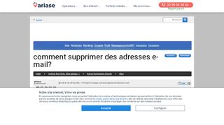 
                            6. comment supprimer des adresses e-mail? - Forum Ariase.com