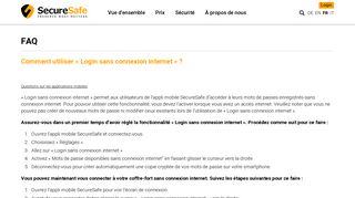 
                            5. Comment utiliser « Login sans connexion internet » ? - SecureSafe