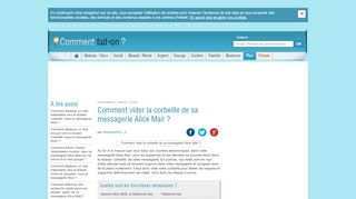 
                            7. Comment vider la corbeille de sa messagerie Alice Mail ?