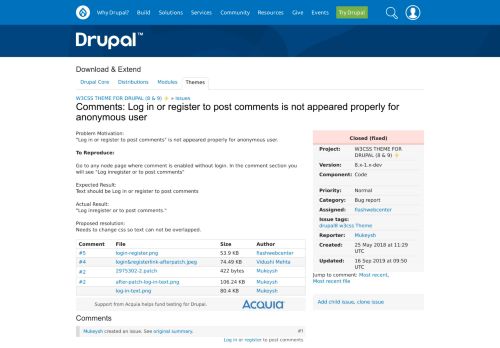 
                            2. Comments: Log in or register to post comments is not ... - Drupal