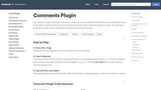 
                            11. Comments - Social Plugins - Facebook for Developers