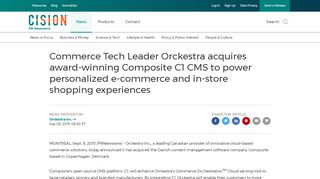 
                            7. Commerce Tech Leader Orckestra acquires award-winning ...