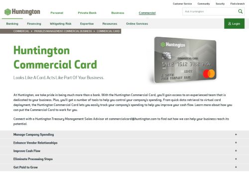 
                            10. Commercial Card: Commercial Business Credit Card | Huntington