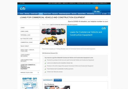 
                            1. Commercial Vehicle Loans Finance & More - Attractive ... - Citibank India