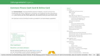 
                            10. Commerz Finanz Cash Card & Online Card (Maestro / MasterCard)