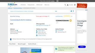 
                            9. ▷ Commerzbank AG Fil. Koblenz | Tel. (0261) 1305... - - 11880.com