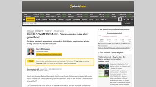 
                            12. COMMERZBANK - Daran muss man sich gewöhnen | GodmodeTrader