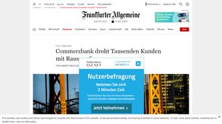 
                            11. Commerzbank droht Tausenden Kunden mit Rauswurf - FAZ