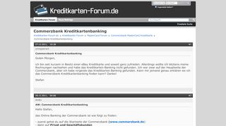 
                            9. Commerzbank Kreditkartenbanking - Kreditkarten Forum für VISA ...