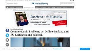
                            9. Commerzbank: Probleme bei Online-Banking und EC ... - svz