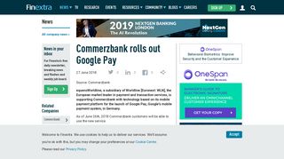 
                            10. Commerzbank rolls out Google Pay - Finextra Research
