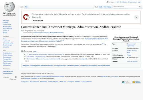 
                            4. Commissioner and Director of Municipal Administration - Wikipedia