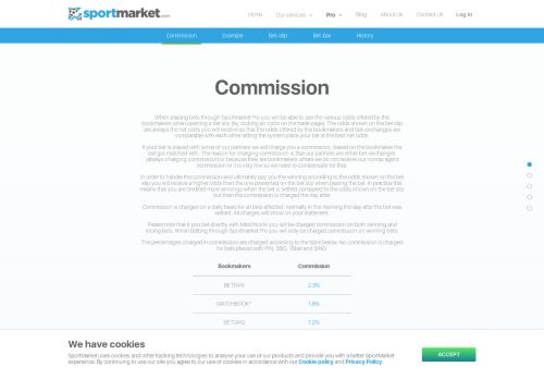 
                            7. Commissions on winning bets - Sportmarket