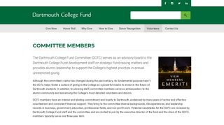 
                            9. Committee Members | Dartmouth College Fund