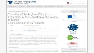 
                            5. Committee of the Regions of Europe - Traineeships of the Committee ...