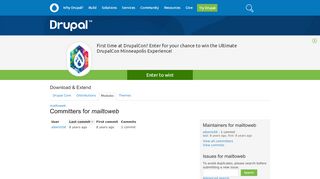 
                            7. Committers for mailtoweb | Drupal.org