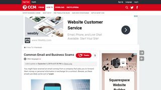 
                            8. Common Email and Business Scams - Ccm.net