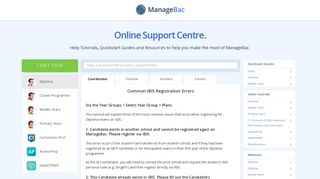 
                            8. Common IBIS Registration Errors - ManageBac