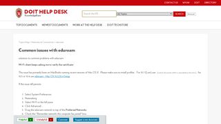 
                            2. Common issues with eduroam - WISC KB - UW-Madison