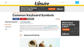 
                            4. Common Keyboard Symbols Definitions, Uses and Styles - Lifewire