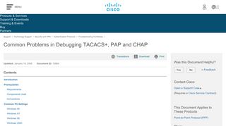 
                            6. Common Problems in Debugging TACACS+, PAP and CHAP - Cisco