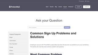 
                            5. Common Sign Up Problems and Solutions - ProtonMail Support