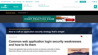 
                            10. Common web application login security weaknesses and how to fix them