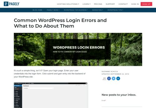 
                            13. Common WordPress Login Errors and What to Do About Them - Pagely
