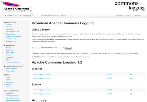 
                            7. Commons Logging - Apache Commons - The Apache Software ...