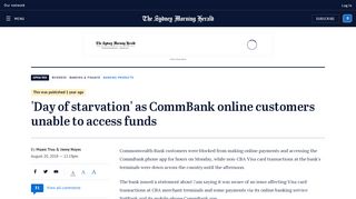 
                            5. Commonwealth Bank online banking customers locked out, Visa card ...
