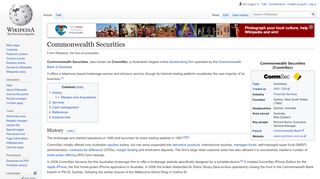 
                            12. Commonwealth Securities - Wikipedia