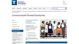 
                            6. Commonwealth Shared Scholarship Scheme - The University of ...