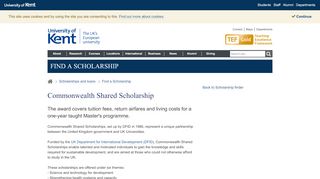 
                            13. Commonwealth Shared Scholarship - University of Kent
