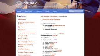 
                            12. Communicable Disease - Andrews County