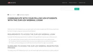 
                            8. Communicate with Your Fellow UZH Students with the ... - webmail login
