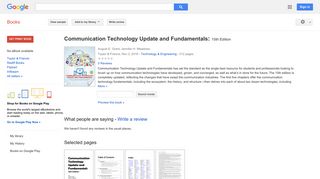 
                            8. Communication Technology Update and Fundamentals: 15th Edition