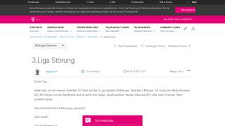 
                            11. Community | 3.Liga Störung | Telekom hilft Community