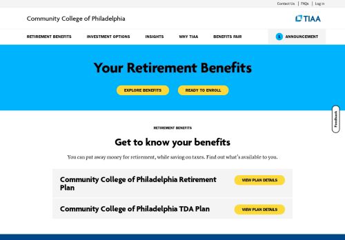 
                            11. Community College of Philadelphia | Home - TIAA
