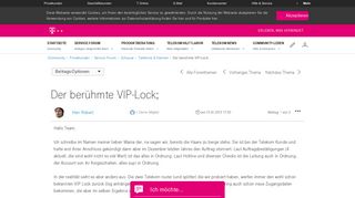 
                            3. Community | Der berühmte VIP-Lock; | Telekom hilft Community