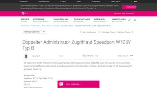 
                            1. Community | Doppelter Administrator Zugriff auf Speedport W723 ...