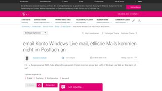 
                            6. Community | email Konto Windows Live mail, etlliche Mails komm ...