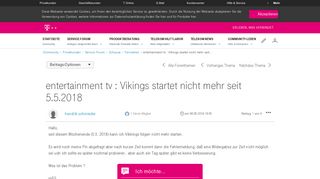 
                            10. Community | entertainment tv : Vikings startet nicht mehr seit ...