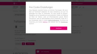 
                            4. Community | Fehlermeldung login lock | Telekom hilft Community