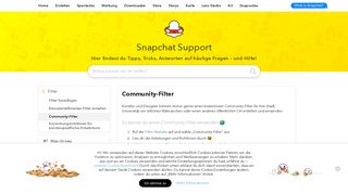 
                            3. Community-Filter - Snapchat Support