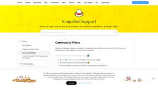 
                            6. Community Filters - Snapchat Support